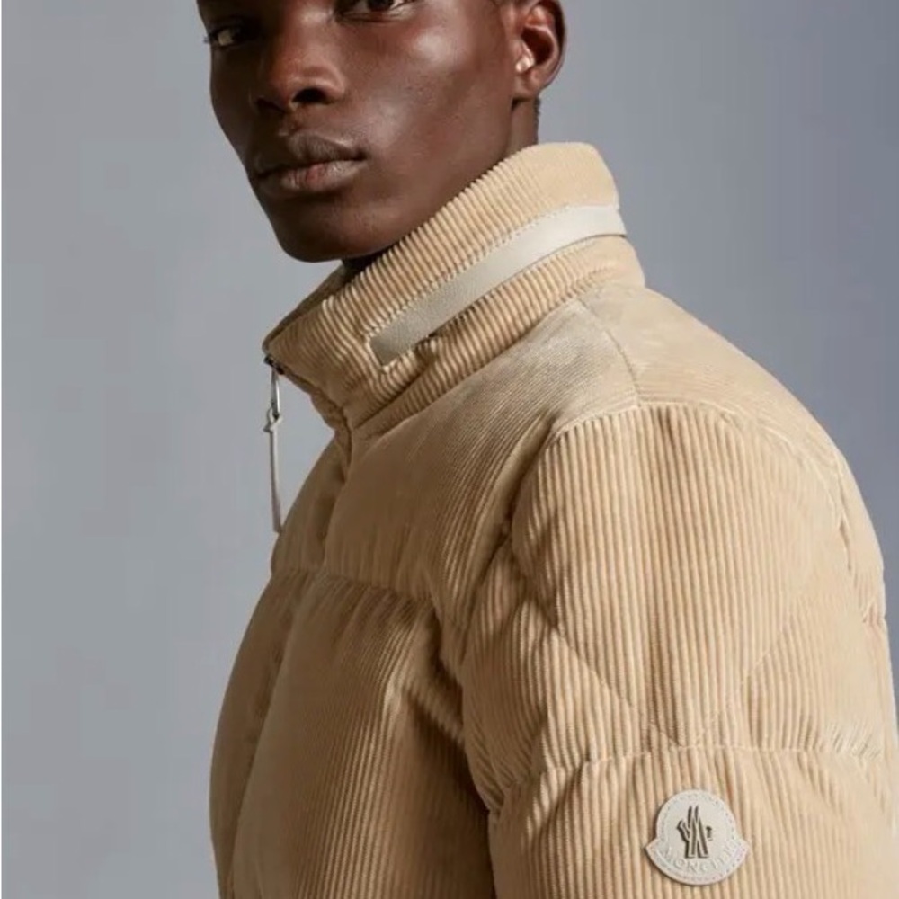 Moncler Beige Corduroy Puffer Jacket
